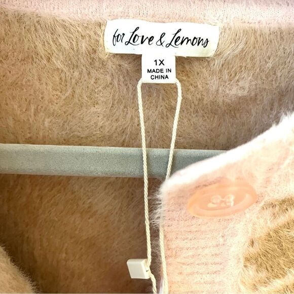 For Love and Lemons Cher Houndstooth Cardigan Sweater and Tank Set 1X NWT - Picture 10 of 15